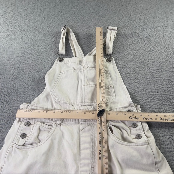 We The Free Ziggy Denim Overalls Womens Small Off White Pockets Outdoors - Picture 3 of 9